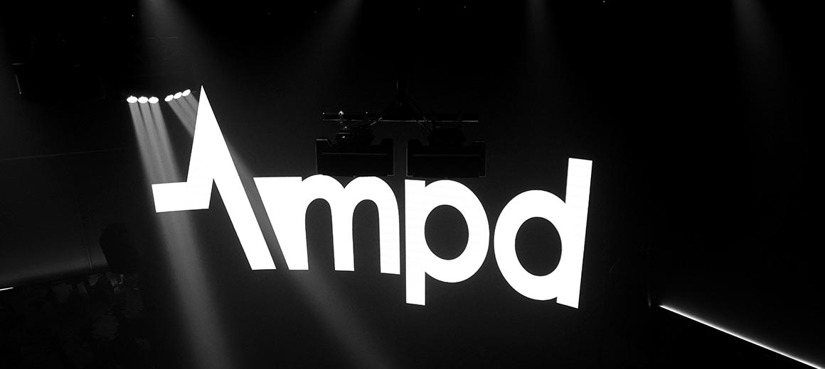 Ampd Electronics Banner on 6m curved LED screen